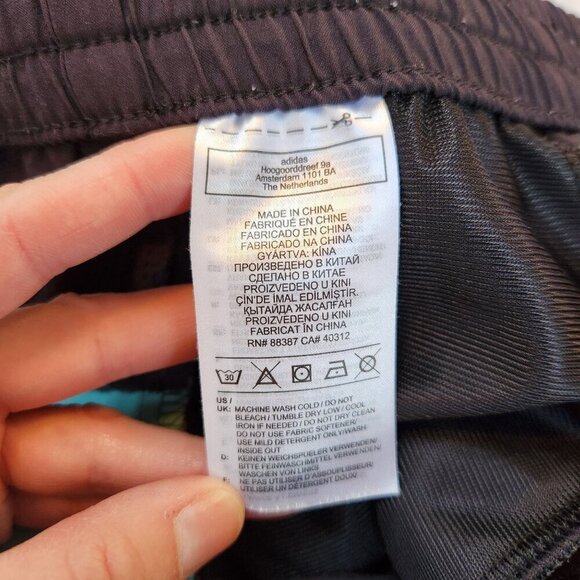 Adidas Primeblue Black Athletic Shorts Running Basketball Blue Performance L - Picture 7 of 9